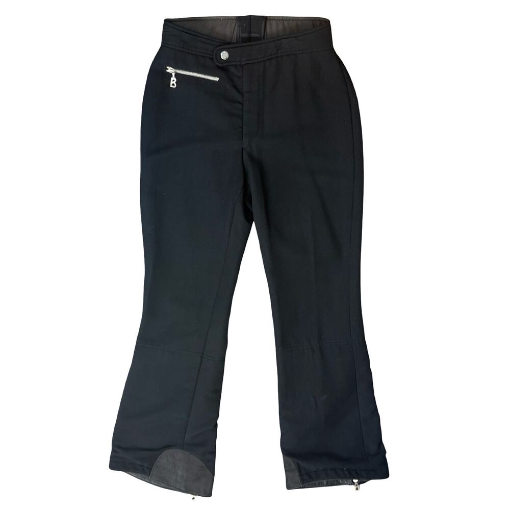 Vintage Boden Black Wool Blend Insulated Ankle Zip Ski Snow Pants size 10